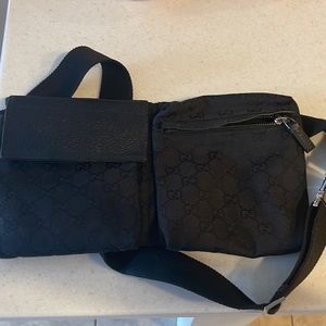 Authentic Gucci GG Fanny pack in black